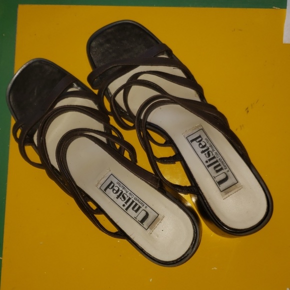 UNLISTED BLACK STRAPPY SHOES SIZE 8 - Picture 3 of 5